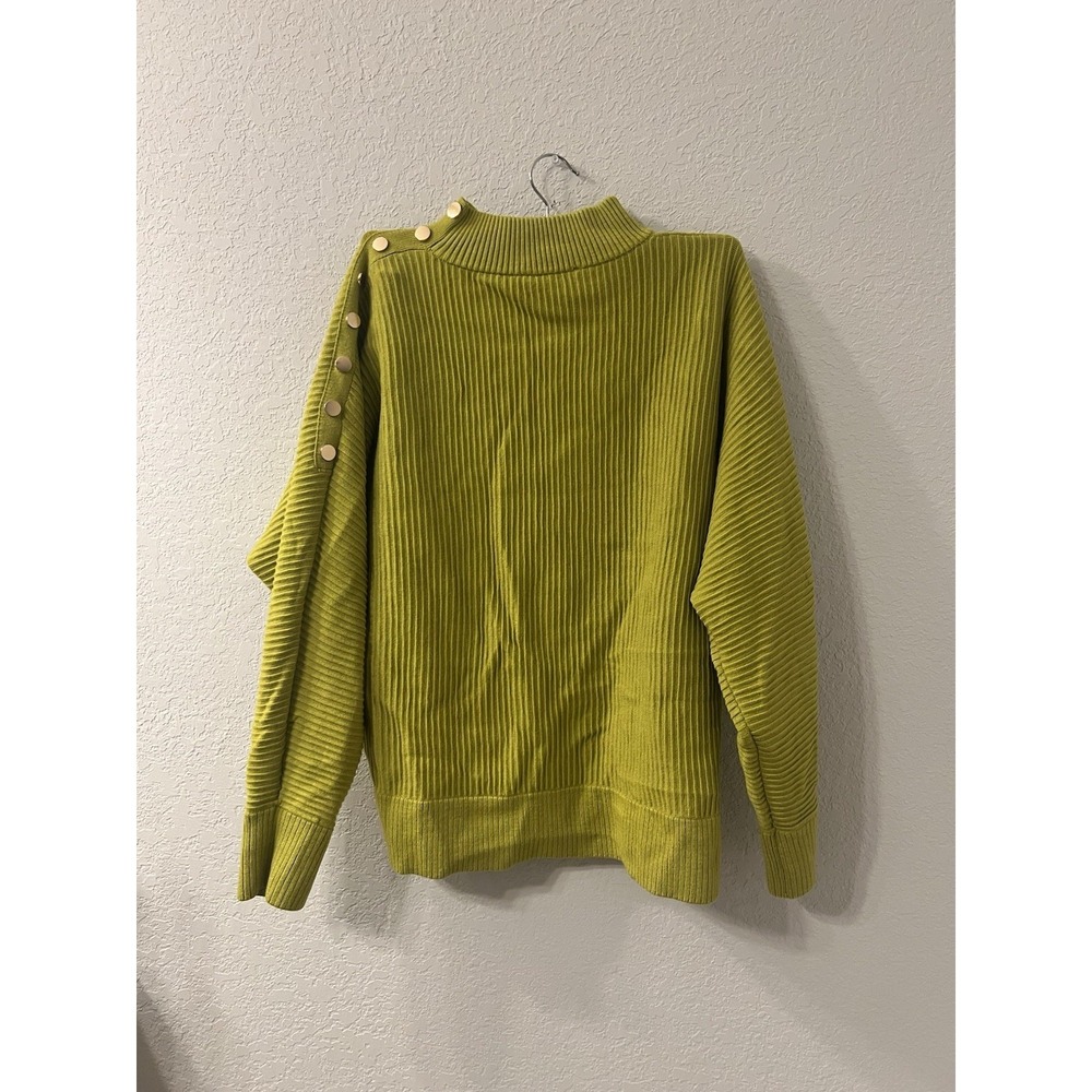 T Tahari Sweater Womens Size M‎  ViscoseGreen Modern Preppy